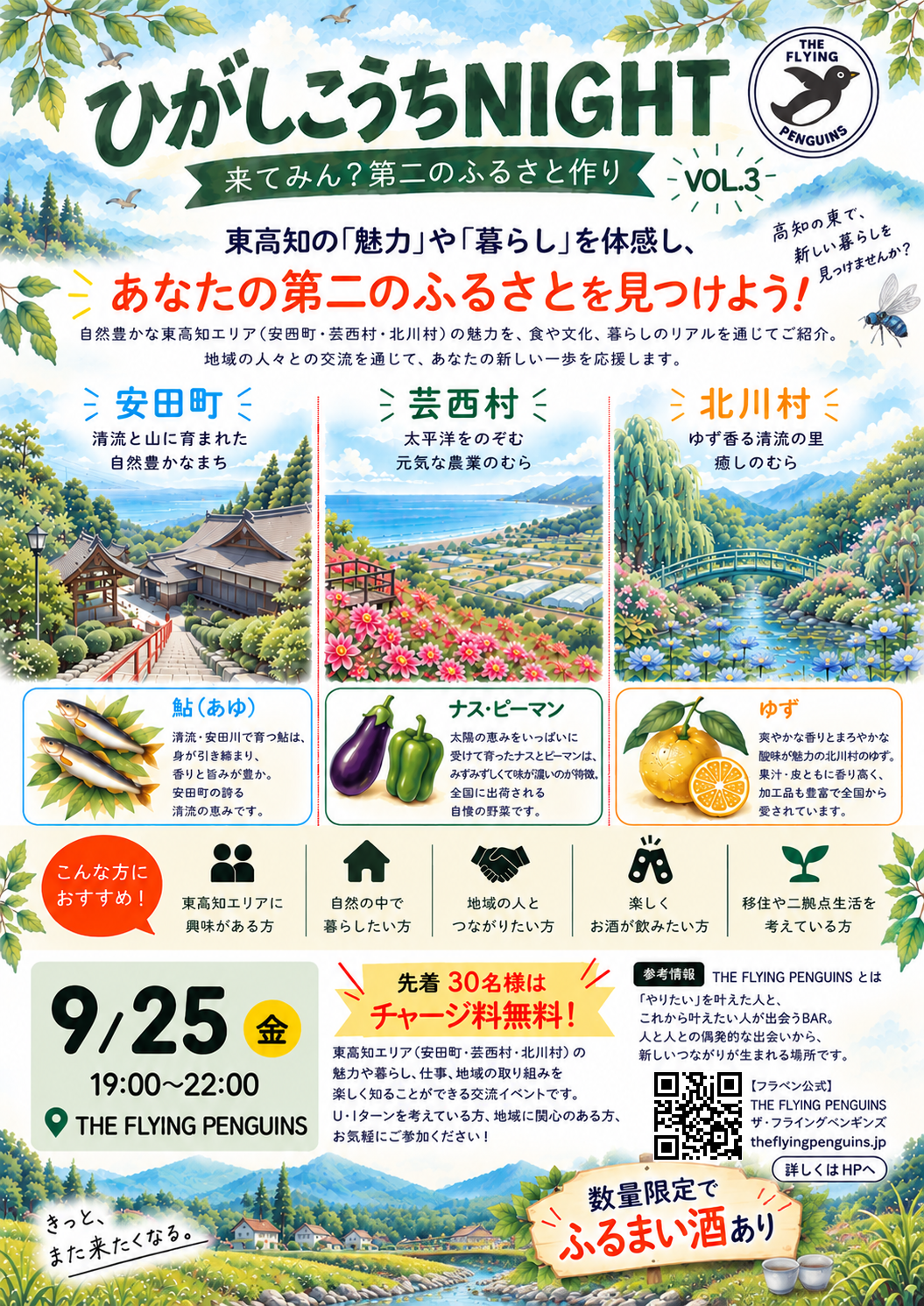 ひがしこうちNight Vol.3チラシ